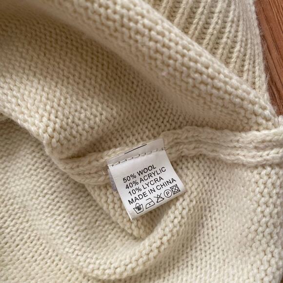 Cavour Roma Oversized Lettering Wool Blend Tunic Sweater Dress - Picture 7 of 8